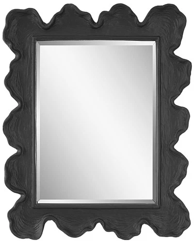 Sea Coral Natural Black 27 1/4" x 34 1/4" Wall Mirror - Picture 2 of 8