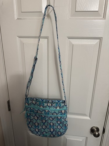 Vera Bradley Go Fish Trio Crossbody Hipster Bag Blue Adjustable Strap Retired - Picture 6 of 7