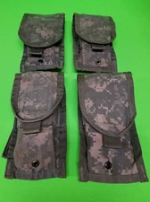 Lot of 4 -US Military Molle II M-series Double Mag Ammo Pouches, heavy canvas.