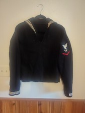 US Navy Wool Sailor Jumper Jacket Dress Shirt USN Military Vintage World War II