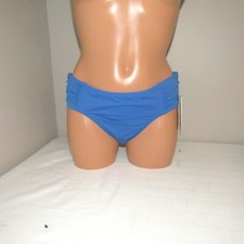 Tommy Bahama Pearl Side Shirred Hi Waist Hipster Swim Bottom Cobalt Sea S NWT