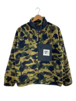 A BATHING APE / ミリタリージャケット/L/ナイロン/KHK/カモフラ/001LJC201008X A BATHING APE◇ミリタリージャケット/L/ナイロン/KHK/カモフラ