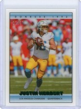 2022 Panini Clearly Donruss Football 1992 Green #92-3 Justin Herbert #22/25