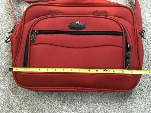 Ricardo Beverly Hills Bag Travel Overnight Red Laptop Carry-On Airplane 17x12x6 - Picture 3 of 21