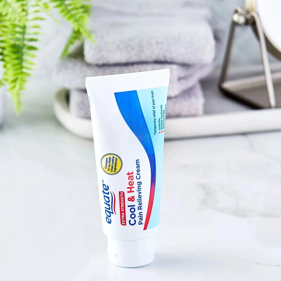 Paquete de 3 cremas para aliviar el dolor frío y calor Equate Extra Strength, 3 oz cada una Foto 3 de 4
