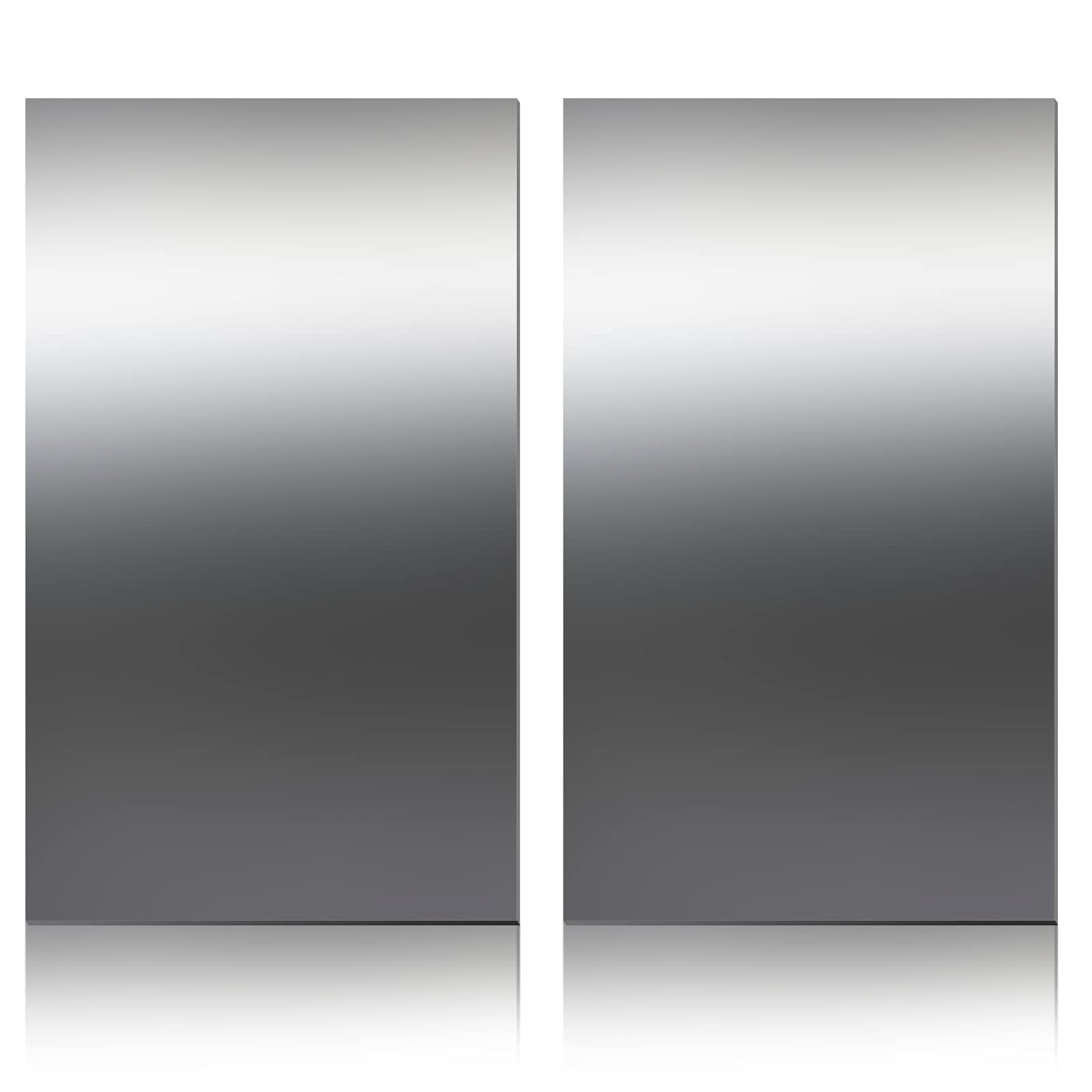 2 Pcs 304 Stainless Steel Sheet,12 X 6 X 0.018 Inch Metal Sheet for Crafting, No