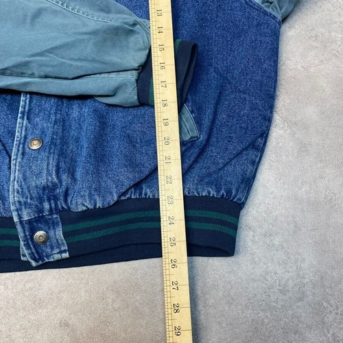Swingster Denim Jacket Mens XL Vintage Embroidered Snap Coat, Blue - Picture 8 of 10