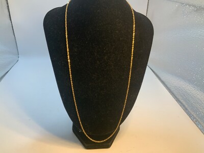 VINTAGE 14K Gelbgold Seil Gliederkette Halskette 19   lang schön 1,2 mm