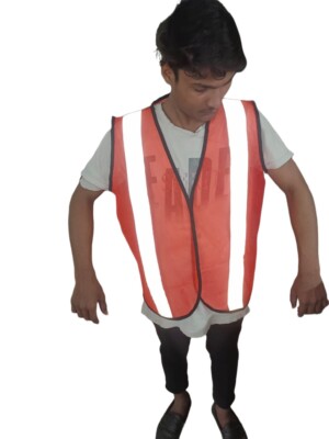 orange mesh high visibility reflective safety vest S-3xl