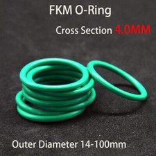Green (FKM) High Temperature O-Ring 4.0 mm Cross Section 14-100mm OD