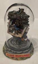 Franklin Mint Wizard of Oz Snow Globe 1995 House Began to Pitch Music Box   #B12