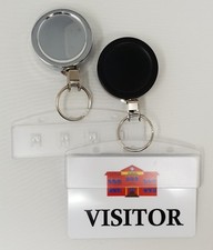 Heavy Duty Reel Retractable Security Door Pass Key Holder With Swipe Card Holder