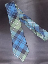 Mens Vintage Tie EDGAR OF SCOTLAND 100 Pure New Wool Plaid Tartan Tie