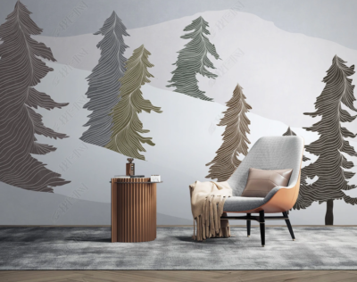 #ad 3D Modern Simple Snow Mountain Self adhesive Removeable Wallpaper Wall Mural AU $199.99