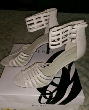 Women's Nine West evening formal prom cage style sandals. 