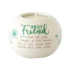 Image of Said With Sentiments Best Friend Ceramic Tealight Candle Holder Home Gift Idea