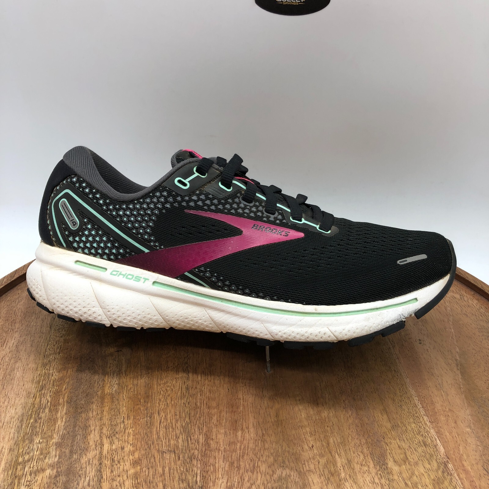 Brooks Ghost 14 Womens Size 8 Running Shoes Black Pink Athletic