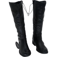 Style Co Women's Maliaa Buckled Black Riding Boot 5.5M