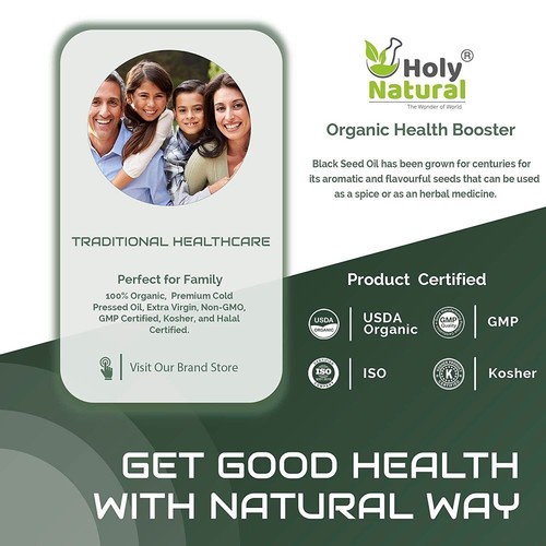 100% Pure Virgin CERTIFED Organic Black Seed Oil Edible Cold Pressed Cumin - Picture 5 of 12