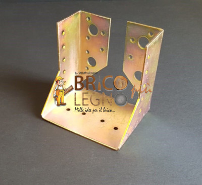 4 Staffe Per Travi In Legno 50x100mm | Connettori Per Tettoie E Gazebo | In Ferro Q235 | Nero - Foto 2