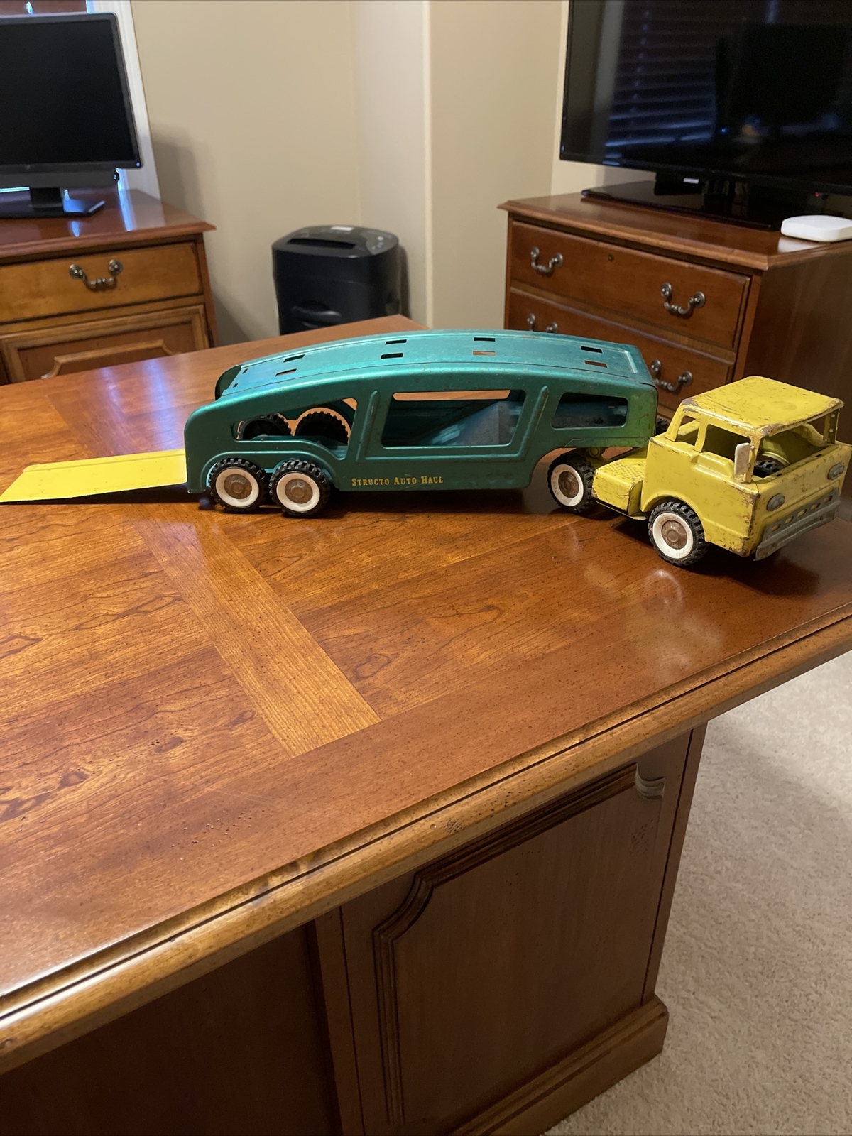 vintage metal toy truck hauler eBay