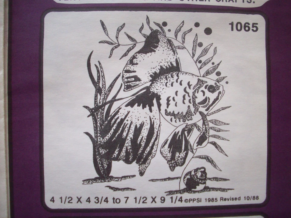 Lot of 6 vintage Hot Iron Transfers   Abc's Bears Fish Stork raccoon Goldfish - Image 4 of 4
