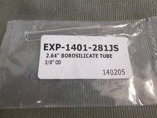 Borosilicate tube 2.64", EXP-1401-281JS, 3/8" OD