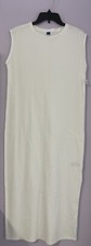 Old Navy Womens Small White Long Sleeveless Straight-Fit Cotton Dress NEW! A4008