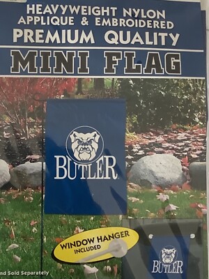 BUTLER BULLDOGS GARDEN MINI FLAG APPLIQUE EMBROIDERED PREMIUM HEAVY ...
