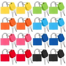 Candados para maletas con llave, candados pequeños para equipaje multicolor
