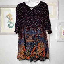 Urban Outfitters Ecote Black Floral Boho Mini Dress Size Small