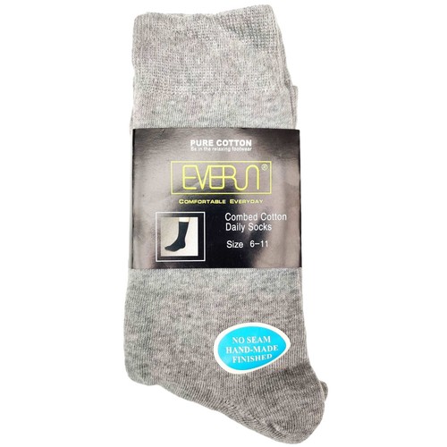 3Prs No Seam Pure Cotton Crew Socks Solid Quality Work Office School Casual - Bild 30 von 39