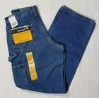 NEW CARHARTT FLANNEL LINED WASHED DENIM WORK DUNGAREE BLUE JEANS B236 DST