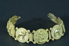 Rare Art Deco Rare Antique Egyptian Revival Bracelet Pharaoh Camels Sphinx