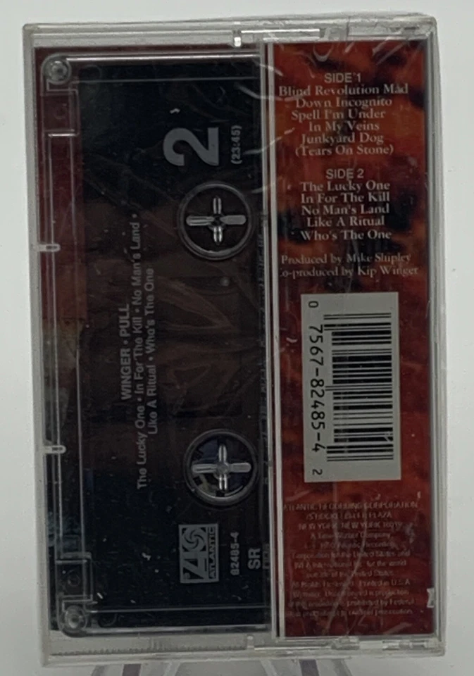 Winger Pull Cassette Tape 82485-4 Glam Metal Hard Rock 1993 Sealed Foto 2 de 4