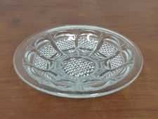 1880's EAPG Sandwich Shallow BUCKLE SHIELD Flint Rings Pattern Glass 5 5/8" BOWL