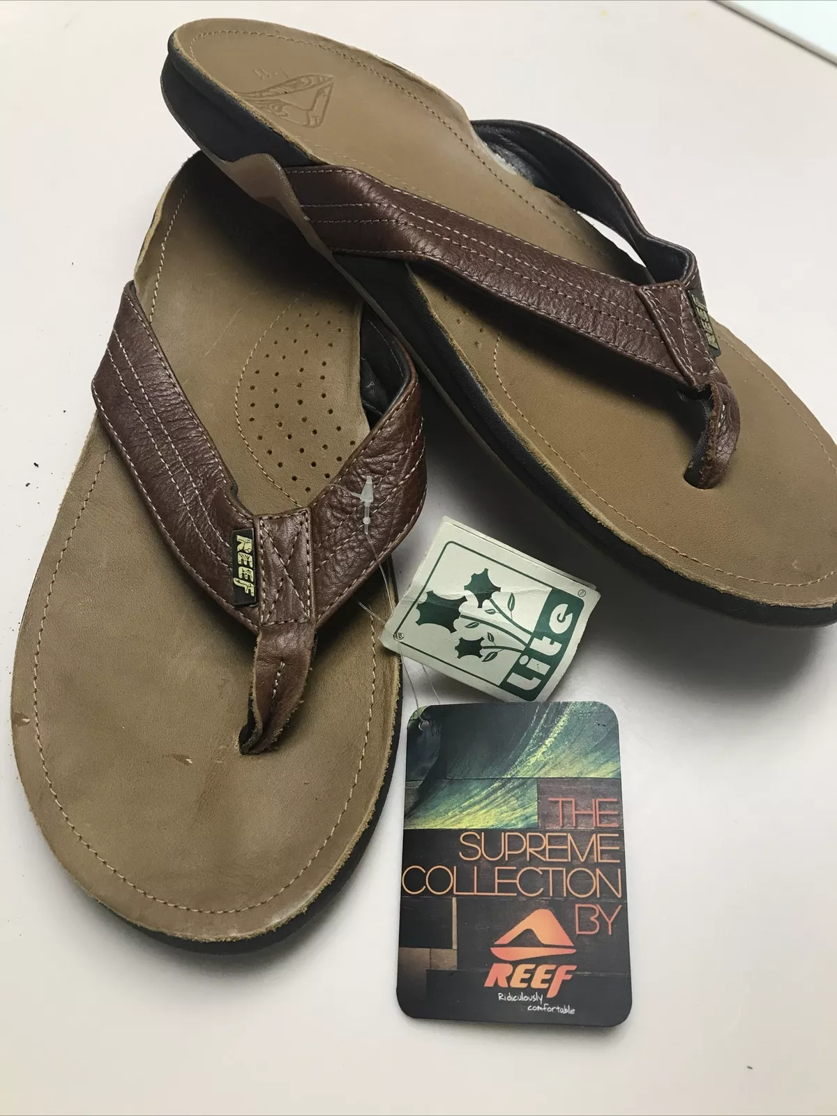 Reef collection suprême marron tout cuir J Bay �� Reg taille 9