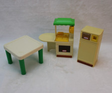Vintage Little Tikes Dollhouse 5" Tall Fridge Refrigerator Rare Variant Kitchen