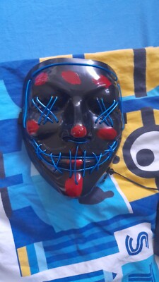 LED MASKE BLAU 