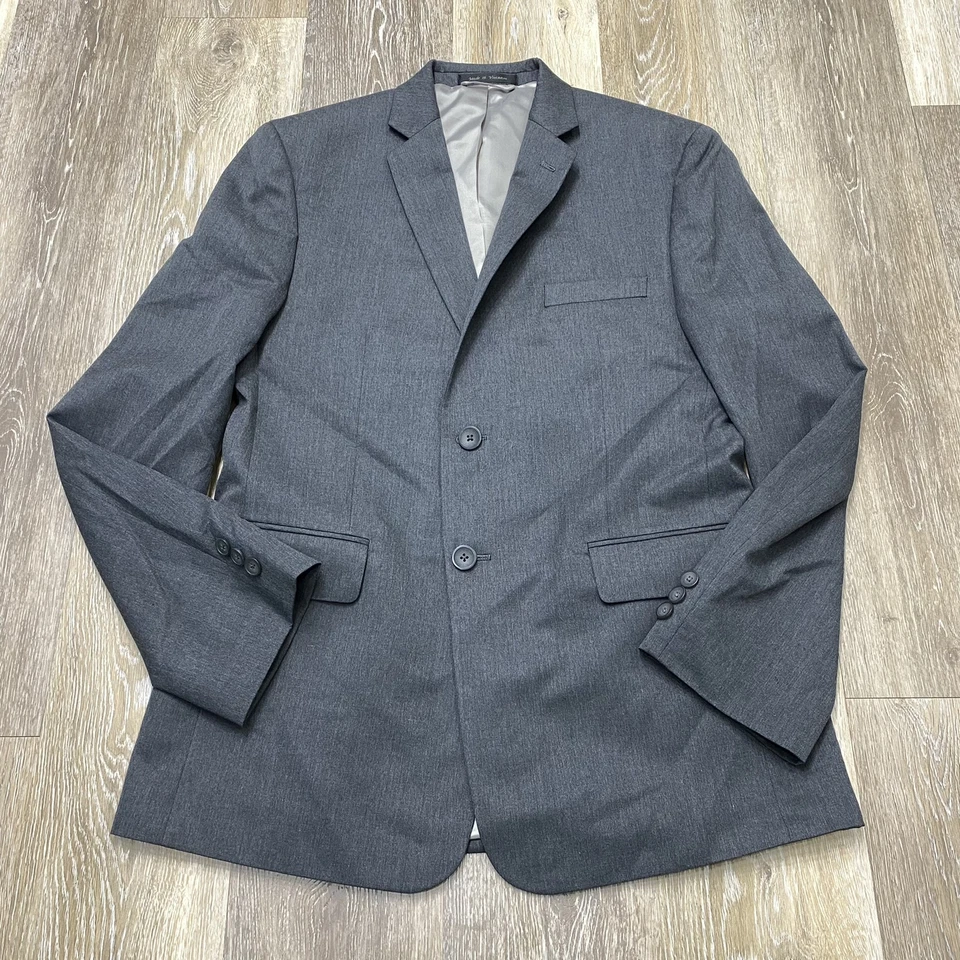 MARC NEW YORK Botón Delantero Gris Traje Chaqueta con Forro Para Hombre Talla 20 Regular Foto 2 de 4