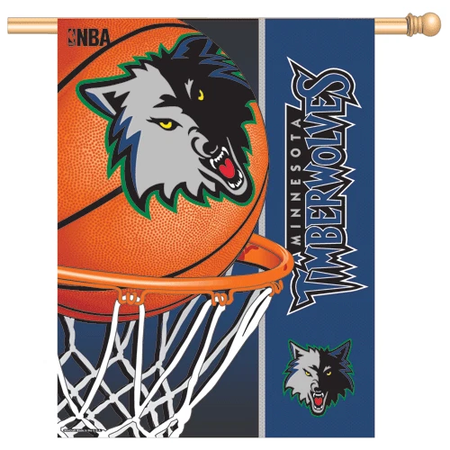 MINNESOTA TIMBERWOLVES ~ (1) Official NBA 27x37 Outdoor House Flag Banner ~ New!