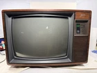 Vintage 1989 Zenith 19” Space Command TV SE1911W Wood grain Works