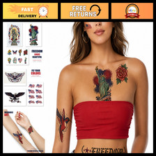 4th of July Temporary Tattoos Set - 30 Sheets, Patriotic Designs  Freckle Faces
