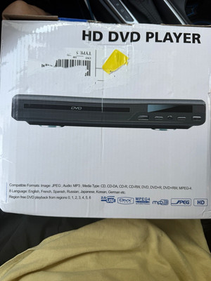 HD DVD Player 1080p Black, USB 2.0 DivX, Region 0/All, Plays CD/DVD