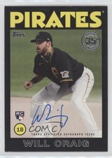 2021 Update 1986 Topps Baseball Black 2/199 Will Craig #86B-WC Auto 0zg8