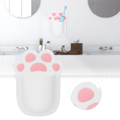 Toothbrush Holder Stand Wall Mounted Bathroom Organizer Silicone Storage Org DON