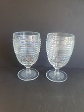 2 x Vista Casa Alegre Campania Large Clear Glass Wine Goblets 4 Pairs Available