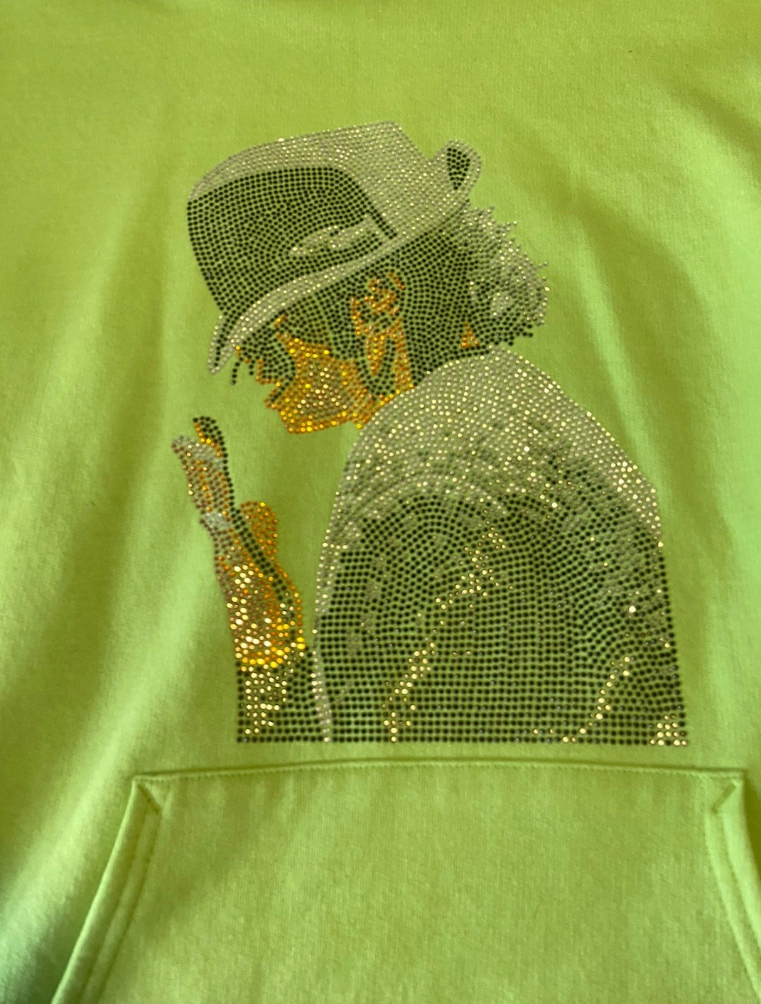 Custom Designed Rhinestone Michael Jackson Hoodie… - image 2