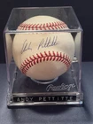 ANDY PETTITTE YANKEES AUTOGRAPHED OFFICIAL AL BASEBALL & RAWLINGS CUBE. PROOF