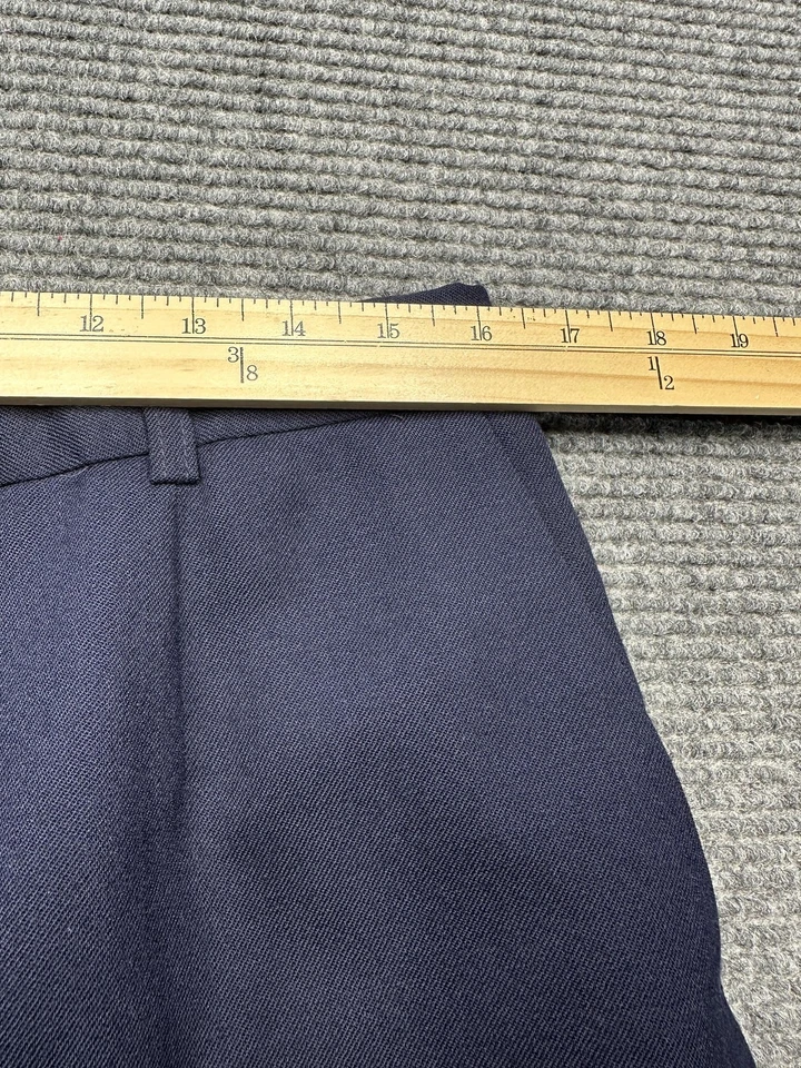 Pantalones Pendleton Mujer 12 Azul Marino 100% Lana Virgen Vestido Puños Forrados Pantalones Foto 3 de 4